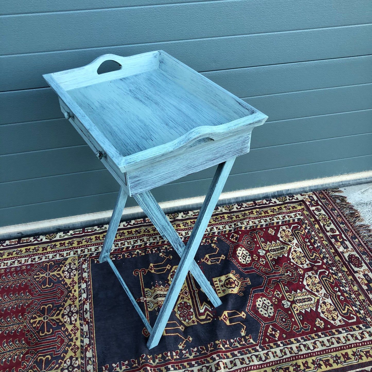 Vintage Butlers Tray On Stand / Shabby Chic Butlers Tray ( SOLD )