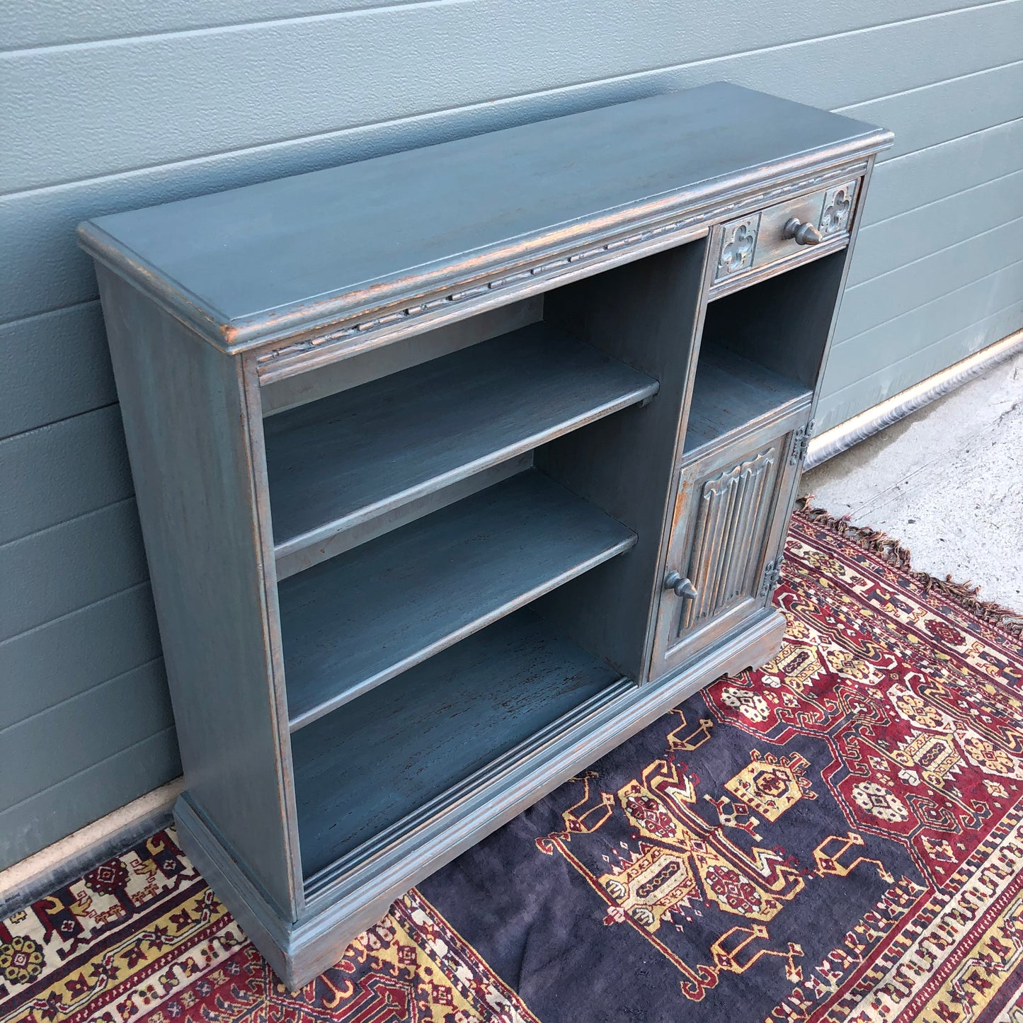 Vintage Old Charm Bookcase / Refinished Woods Bros Side Cabinet ( SOLD )