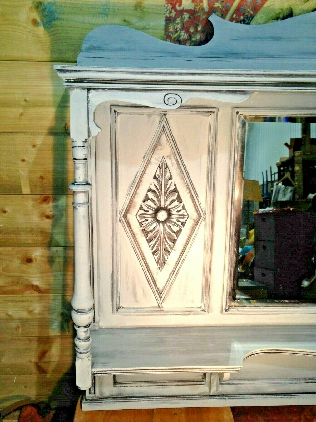 421.....Stunning Vintage Overmantel Mirror / Overmantle Mirror ( SOLD )