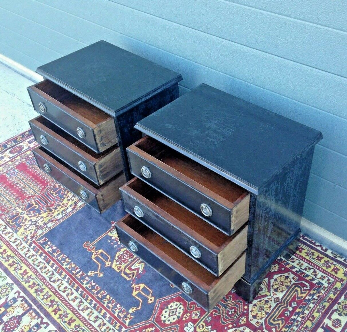 230.....Bedside Cabinets / Pair Of Refinished Vintage Bedside Chests