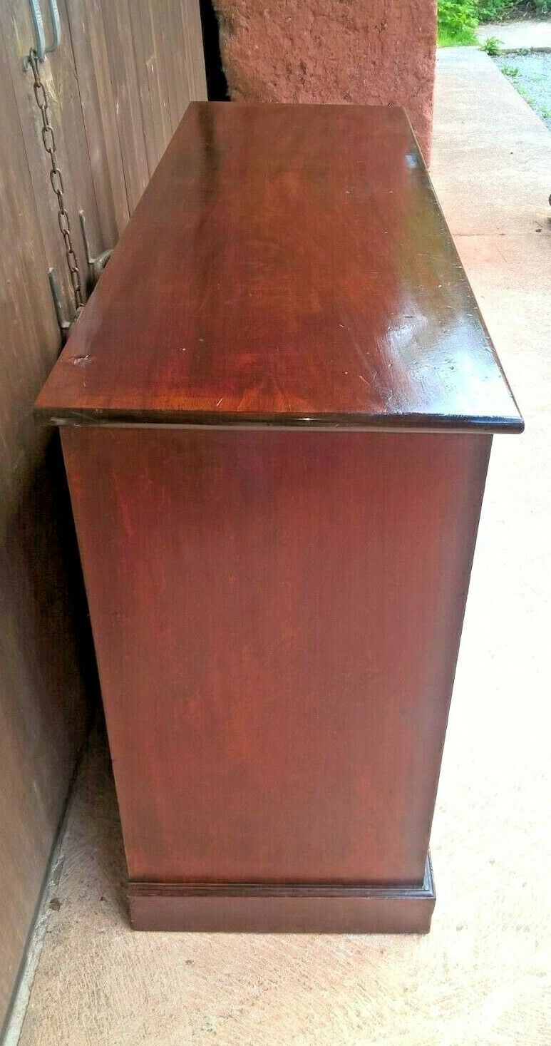 Antique Bank Of Cupboards Or Mahogany Lockers