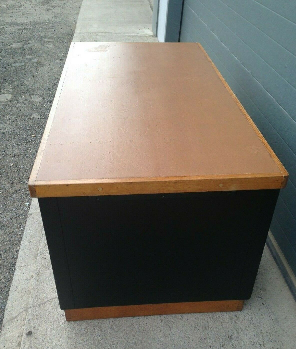 219.....Large Vintage Oak Desk / Industrial Style Desk
