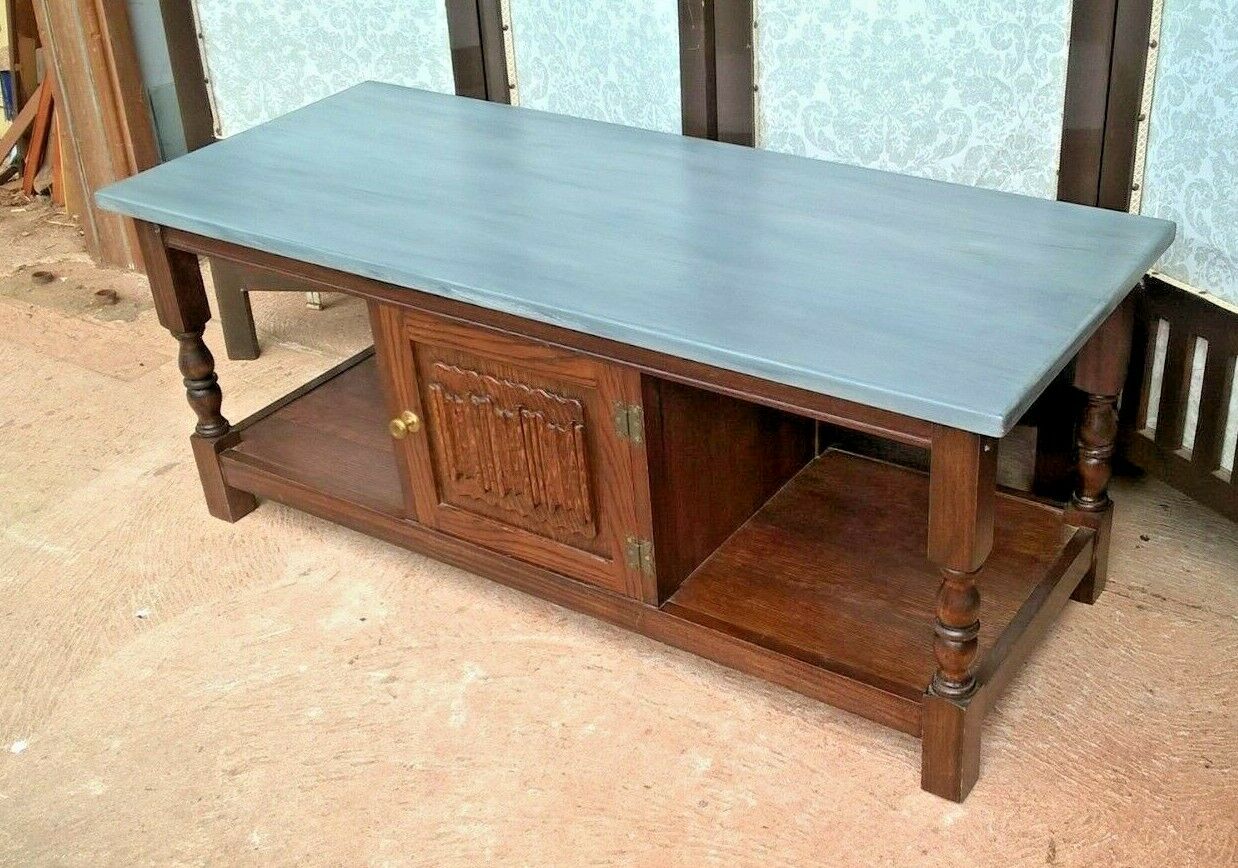 Vintage Old Charm Style Coffee Table - Vintage Oak Coffee Table