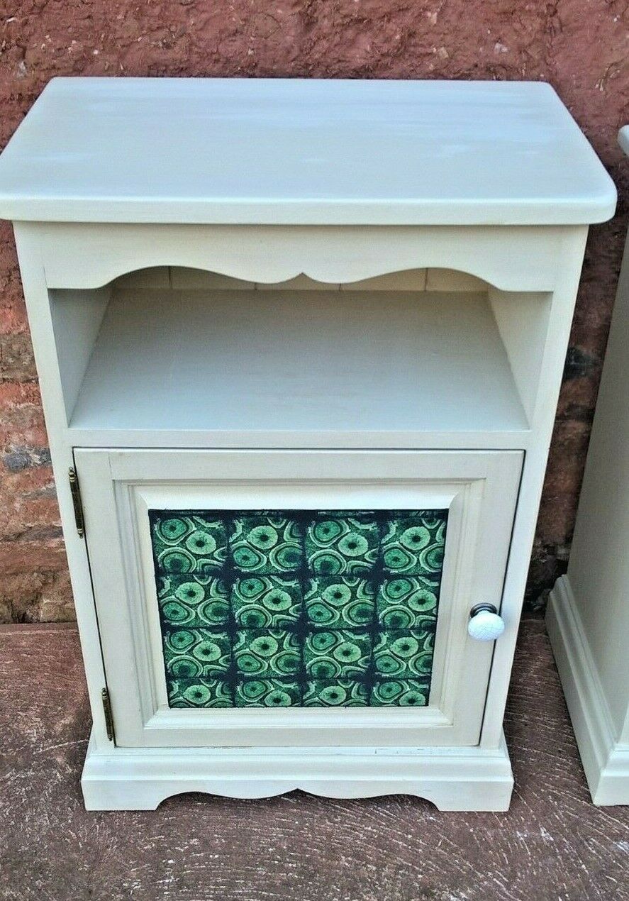 288.....Two Upcycled Bedside Cabinets / Matched Pair Of Bedside Cupboards ( SOLD )