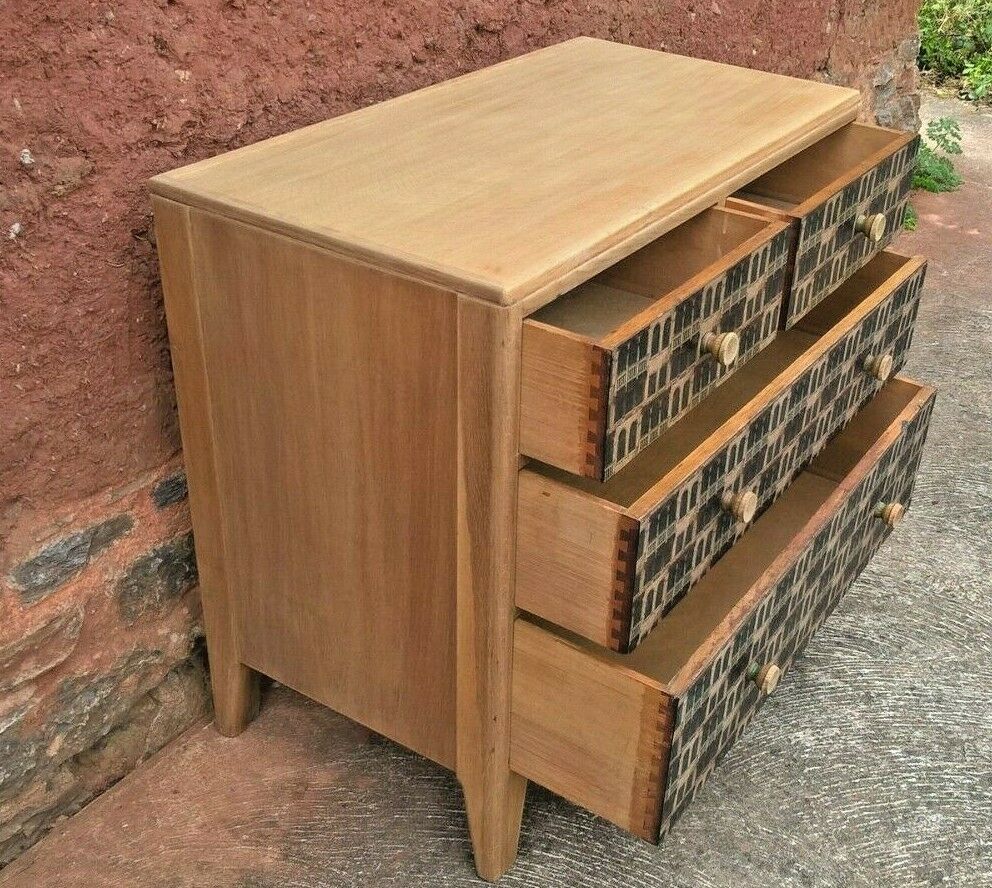 317.....Retro Oak Chest Drawers Upcycled Retro Chest ( SOLD )