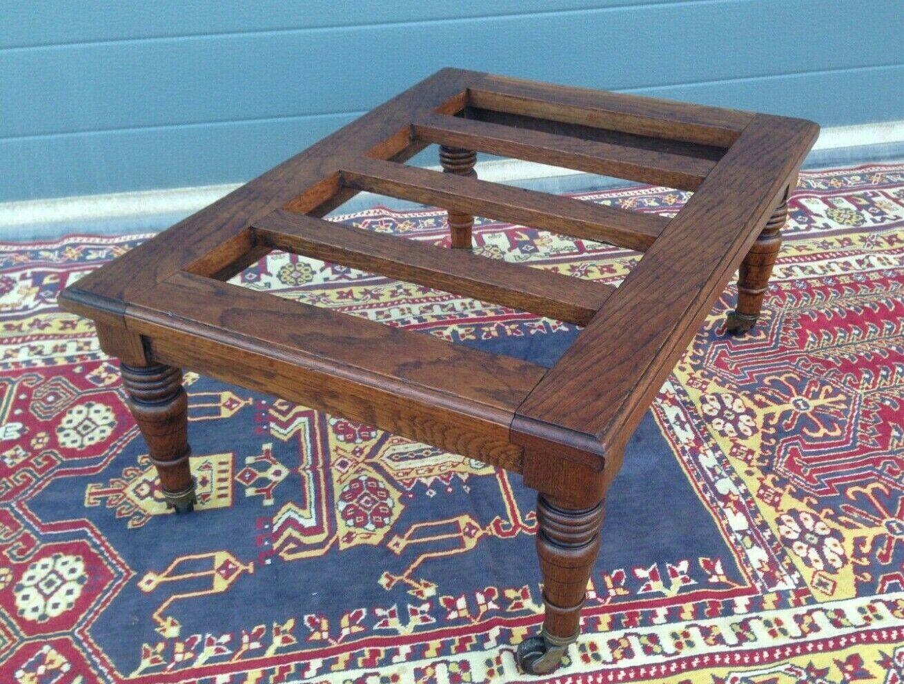 215....Antique Oak Luggage Stand / Antique Luggage Rack....SOLD !
