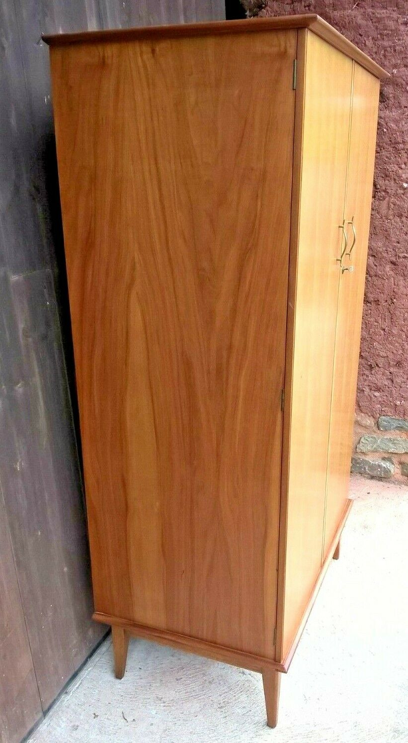 Retro Walnut Wardrobe / Wardrobe By Alfred Cox London