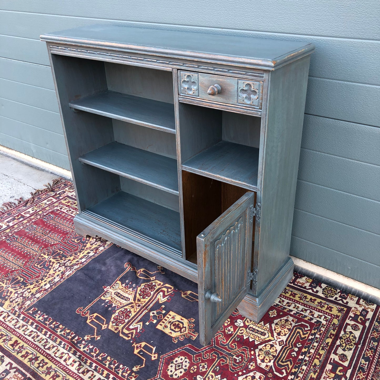 Vintage Old Charm Bookcase / Refinished Woods Bros Side Cabinet ( SOLD )