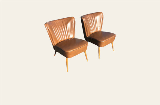 048.....Fabulous Pair Of Original Retro Cocktail Chairs ( sold )