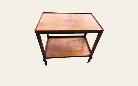 000980.....Vintage Walnut Serving / Drinks Trolley ( sold )