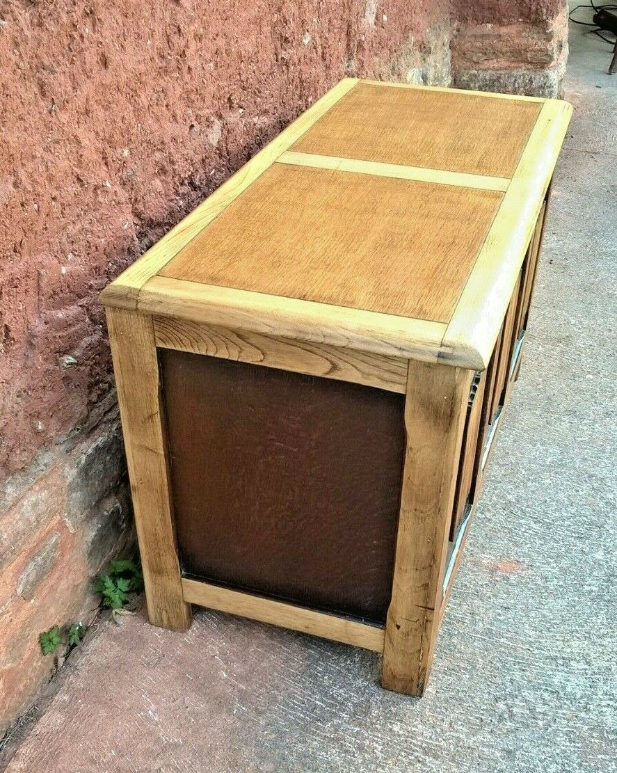 Vintage Oak Coffer / Linen Fold Blanket Box / Oak Chest