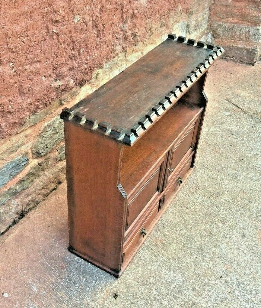 Arts And Crafts Antique Wall Cabinet / Antique Walnut Wall Cabinet