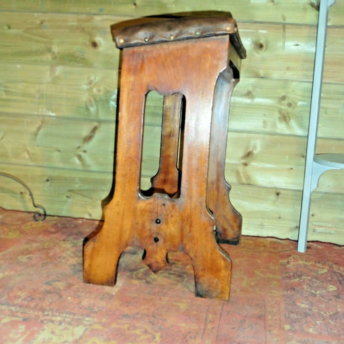 118.....Gothic Style Organ Stool / Antique Organ Stool ( sold )