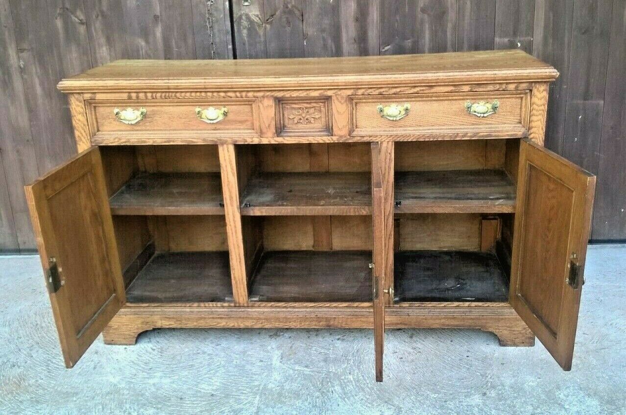 Art Nouveau Solid Oak Sideboard...Stripped Oak Sideboard