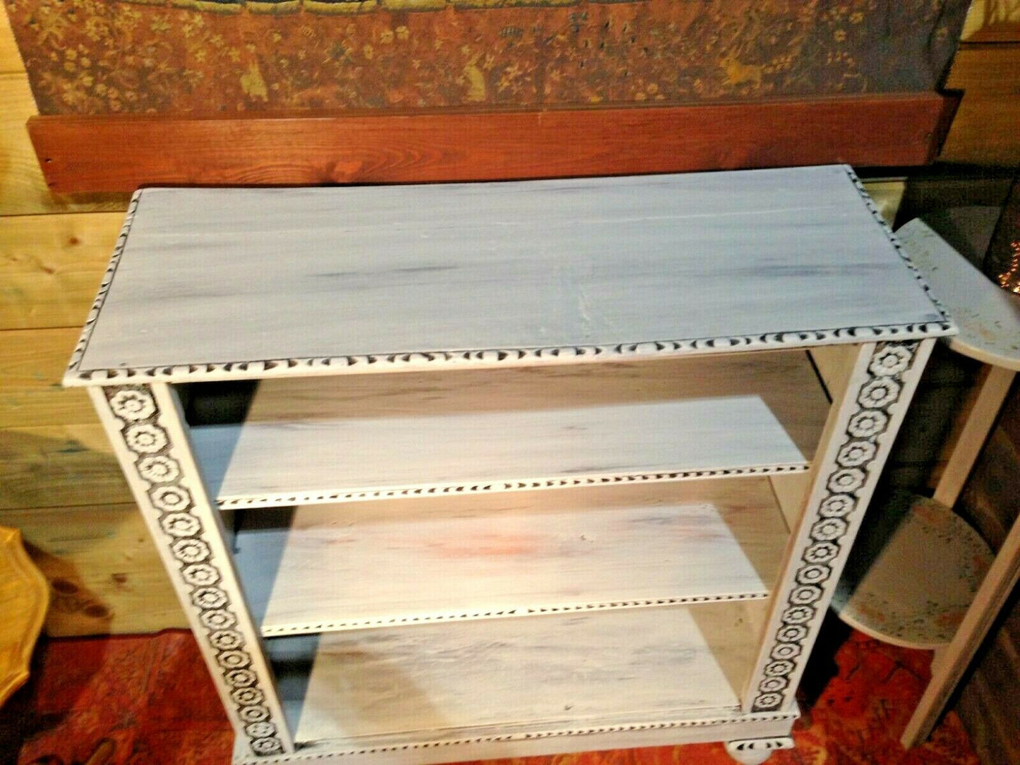 414.....Stunning Carved Oak Bookcase / Antique Oak Bookshelves