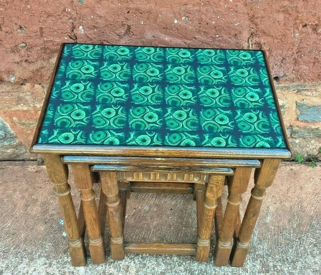 Vintage Oak Nest Of Tables.....Upcycled Cofee Tables