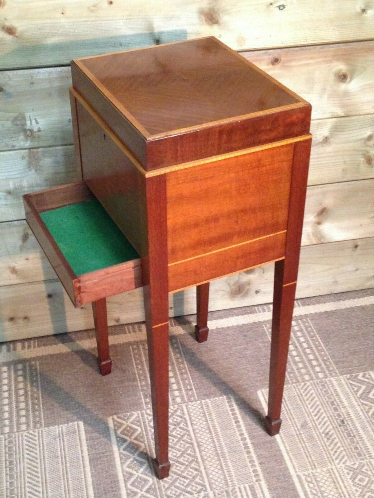 364.....Vintage Mahogany Workbox Sewing Cabinet ( SOLD )