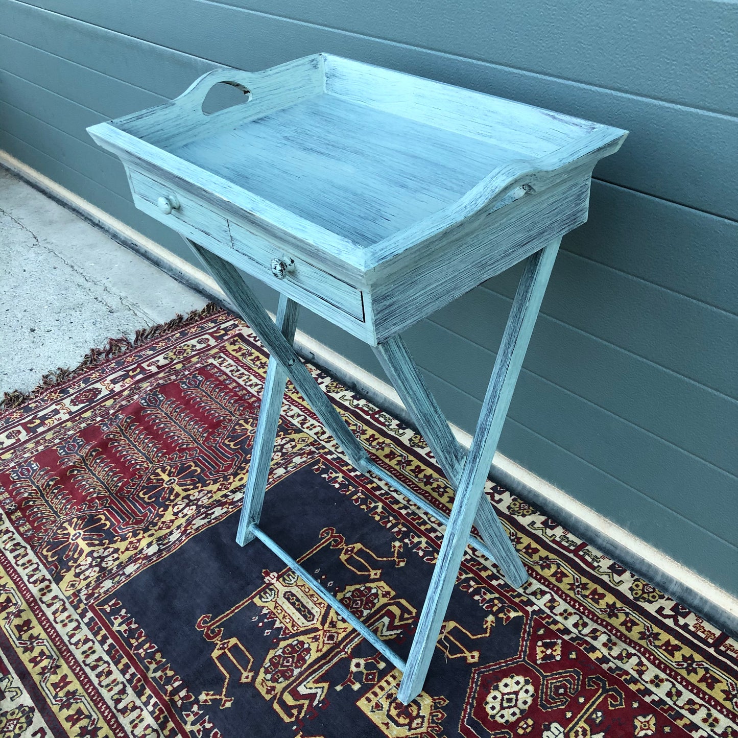 Vintage Butlers Tray On Stand / Shabby Chic Butlers Tray ( SOLD )