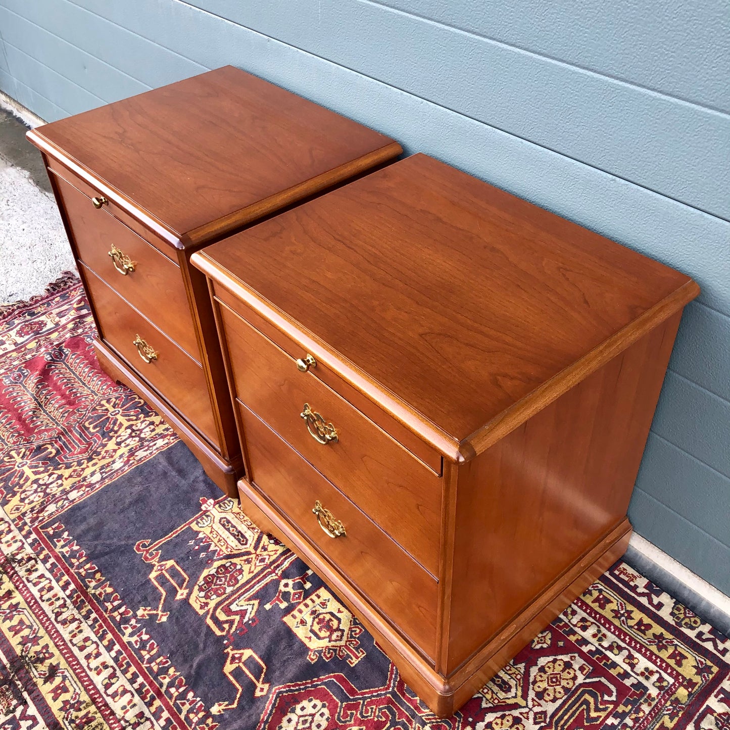 Pair Of Stag Bedside Chests / Stag Bedside Cabinets ( SOLD )