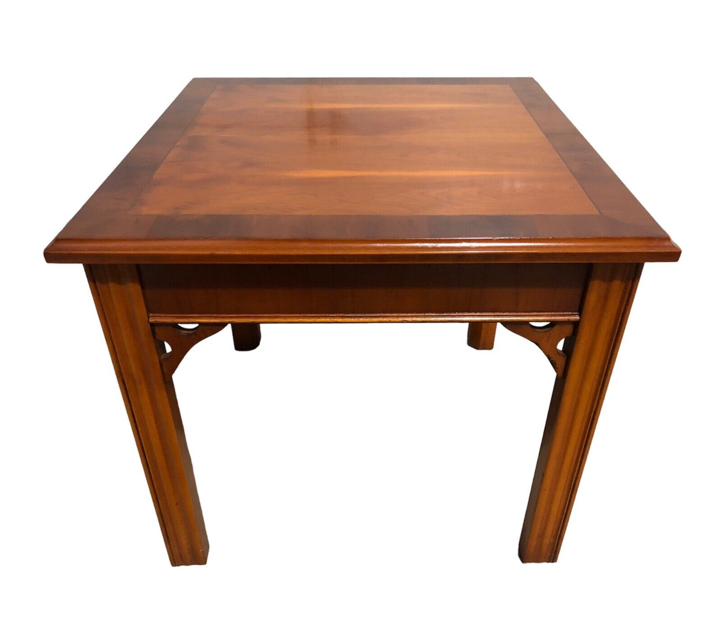 000872....Handsome Pair Of Vintage Yew End Tables / Coffee Tables ( sold )