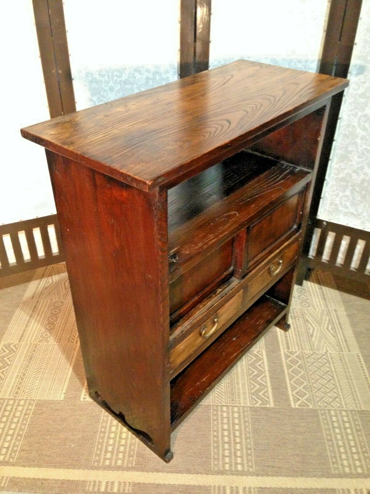 376.....Vintage Oriental Bookcase With Drawers / Oriental Cabinet ( SOLD )