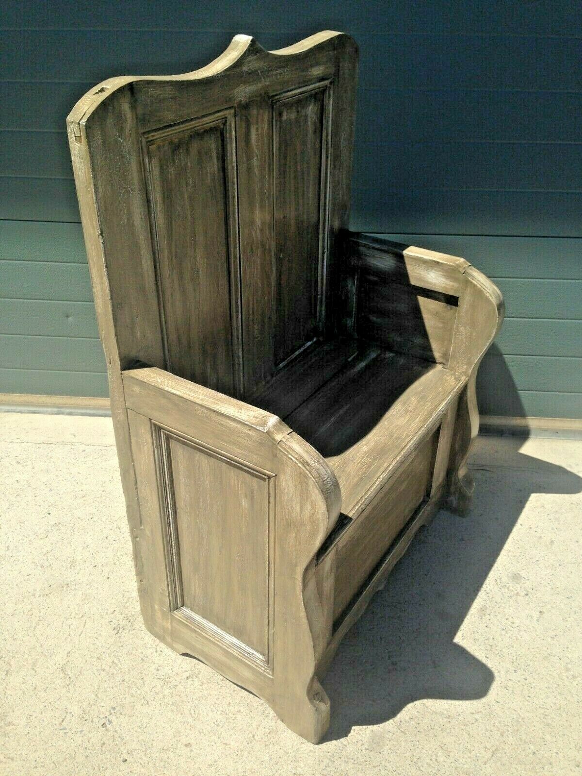 228.....Vintage Pine Hall Seat / Heavy Pine Settle ( SOLD )