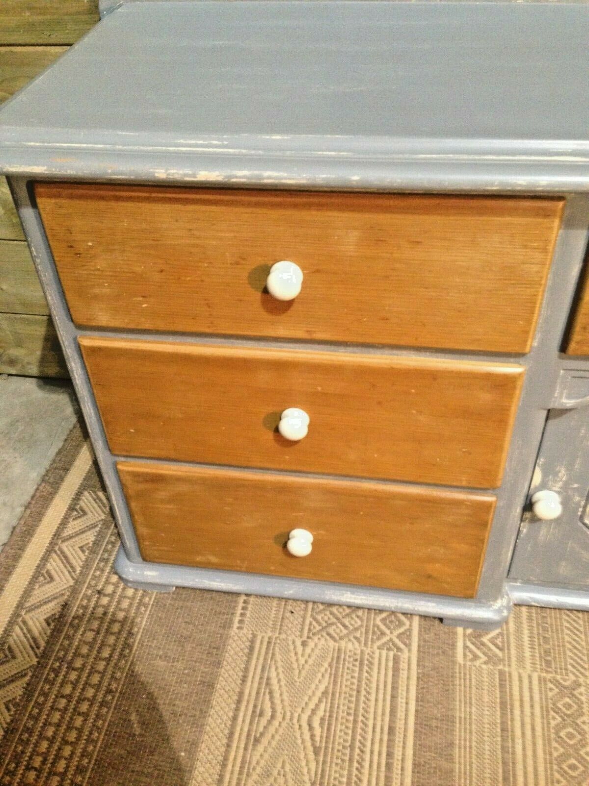 373.....Antique Country Pine Sideboard / Large Pine Dresser Base ( SOLD )