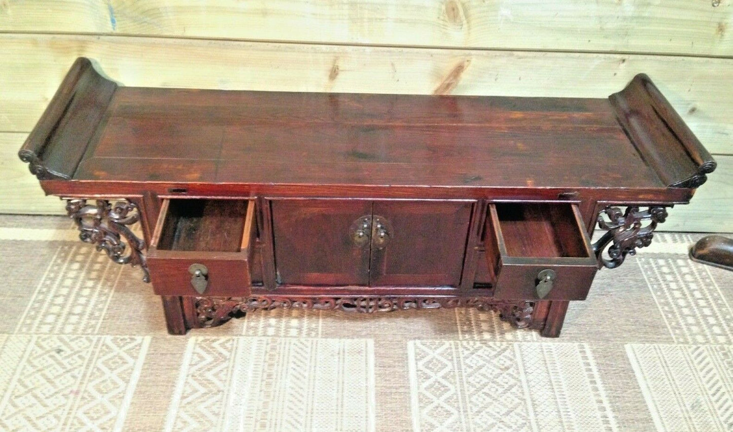 Gorgeous Small Oriental Altar Table.....Carved Oriental Stand