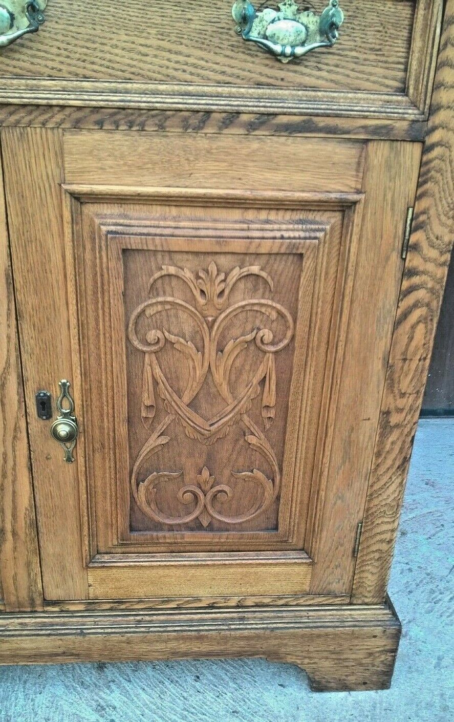 Art Nouveau Solid Oak Sideboard...Stripped Oak Sideboard