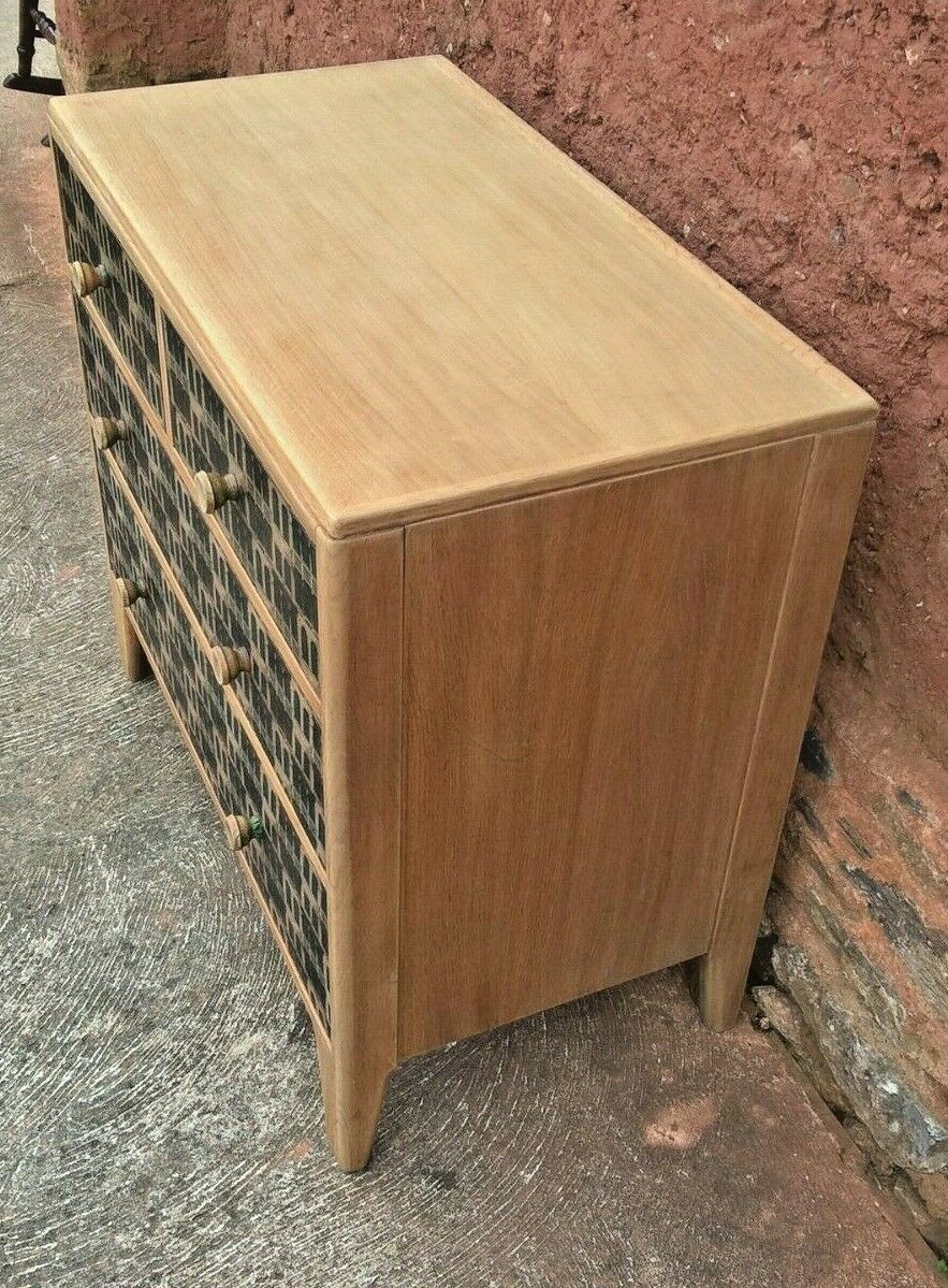 317.....Retro Oak Chest Drawers Upcycled Retro Chest ( SOLD )