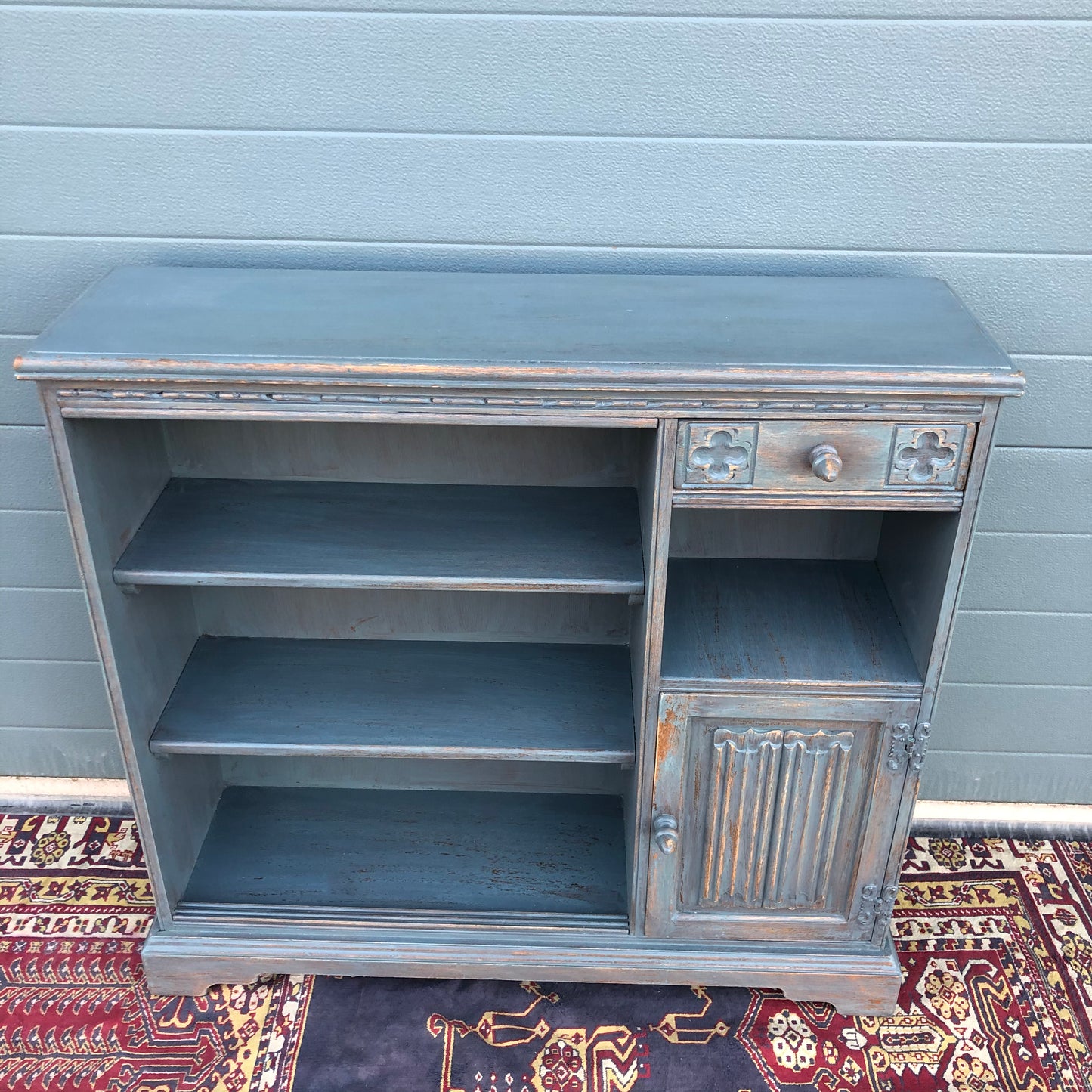 Vintage Old Charm Bookcase / Refinished Woods Bros Side Cabinet ( SOLD )