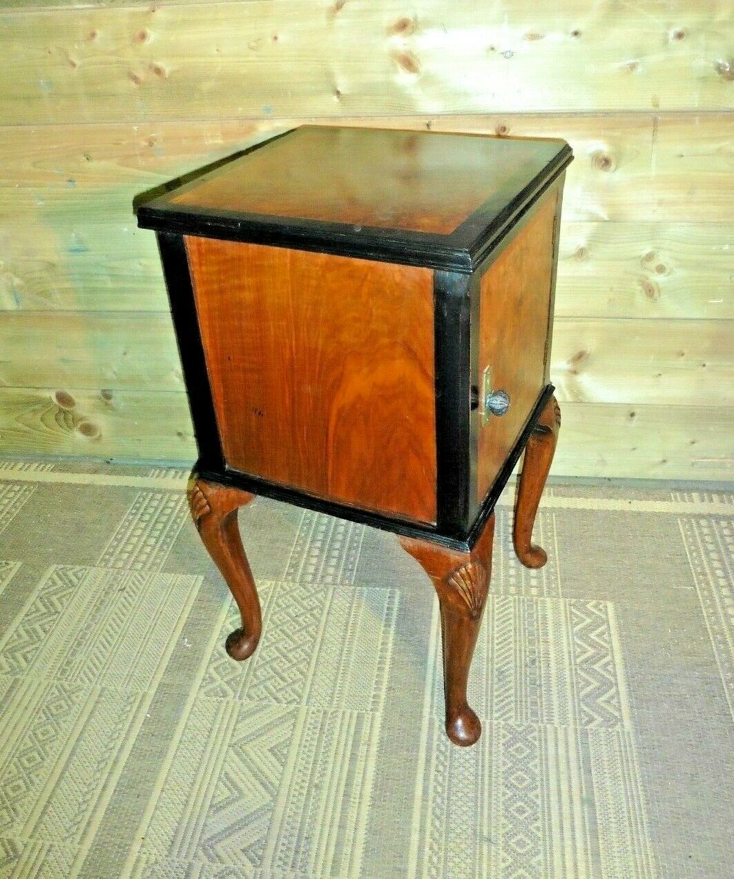 403.....Attractive Vintage Walnut Bedside Cabinet / Vintage Bedside Table ( SOLD )
