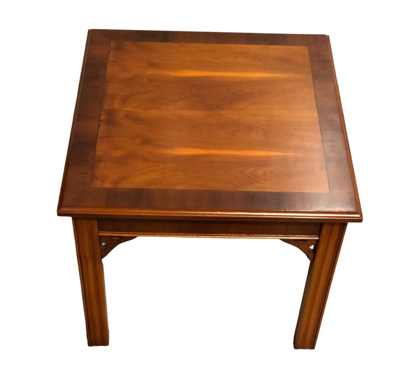 000872....Handsome Pair Of Vintage Yew End Tables / Coffee Tables ( sold )