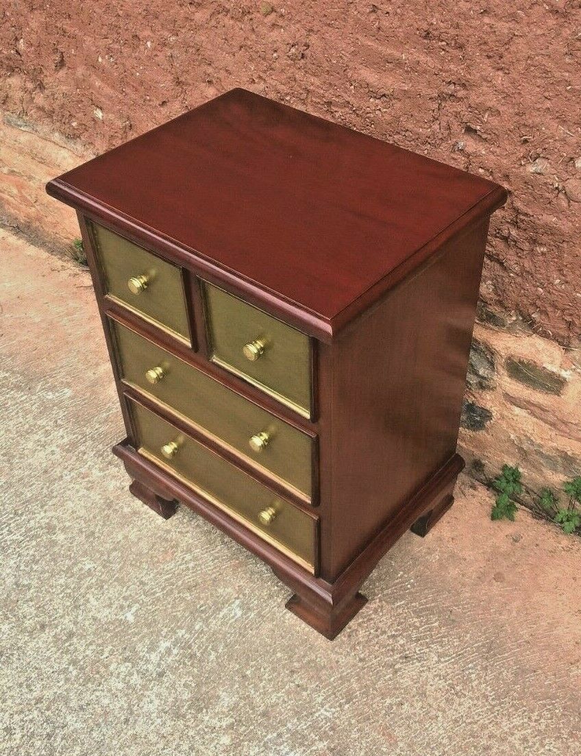 Pair Of Mahogany Bedside Chests Vintage Bedside Tables