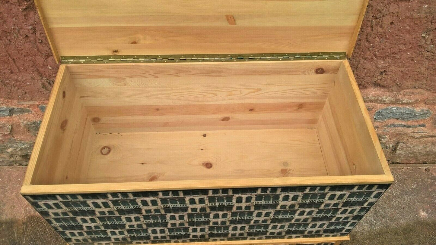015.....Upcycled Pine Storage Chest With Two Drawers