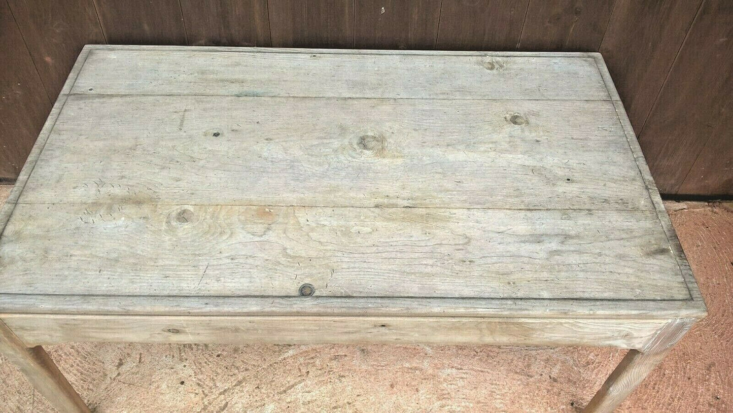 Lovely Faded Sun Bleached Pine Coffee Table / Retro Table