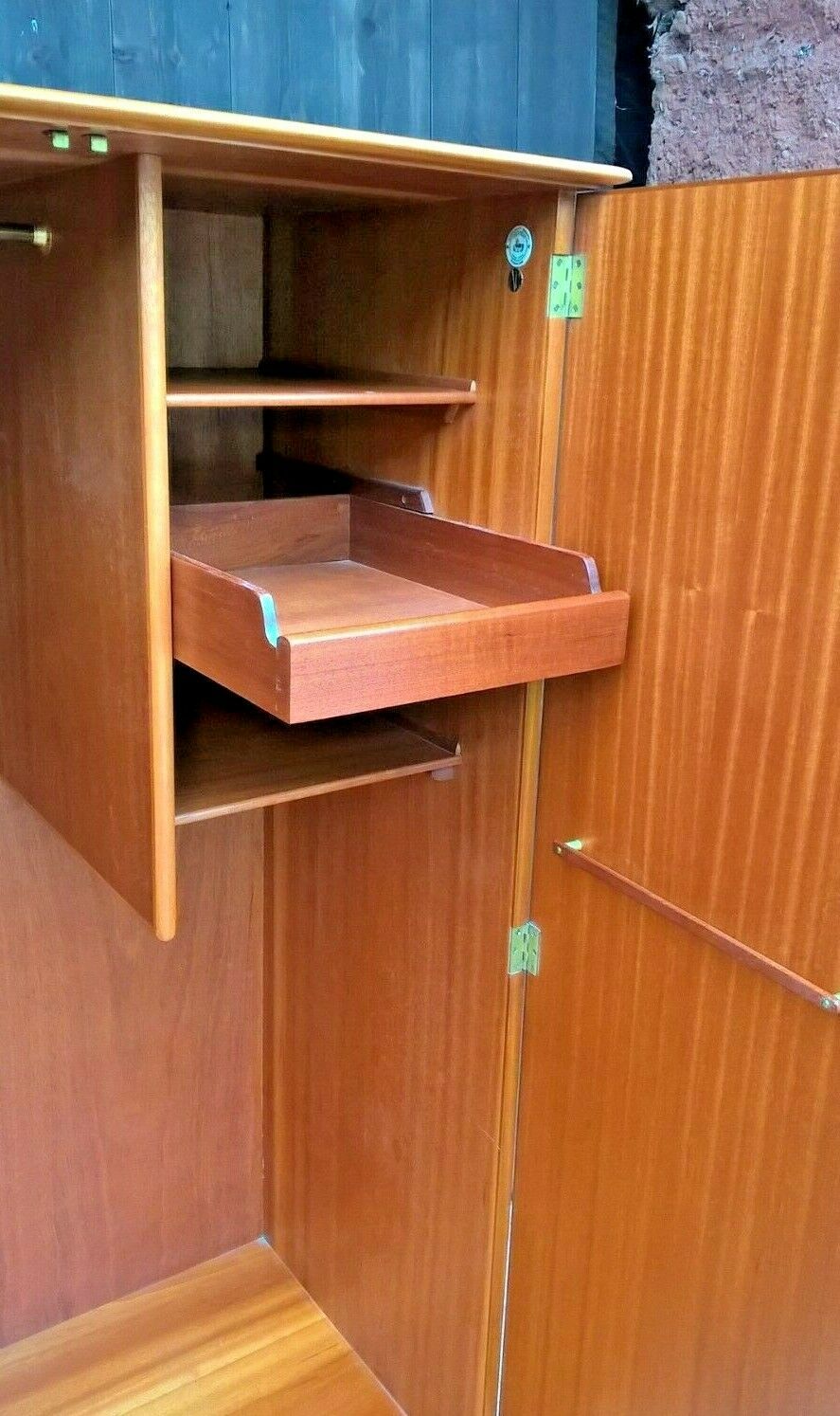 Retro Walnut Wardrobe / Wardrobe By Alfred Cox London