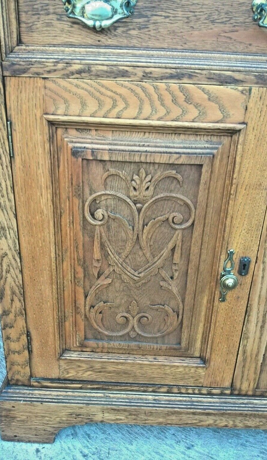 Art Nouveau Solid Oak Sideboard...Stripped Oak Sideboard