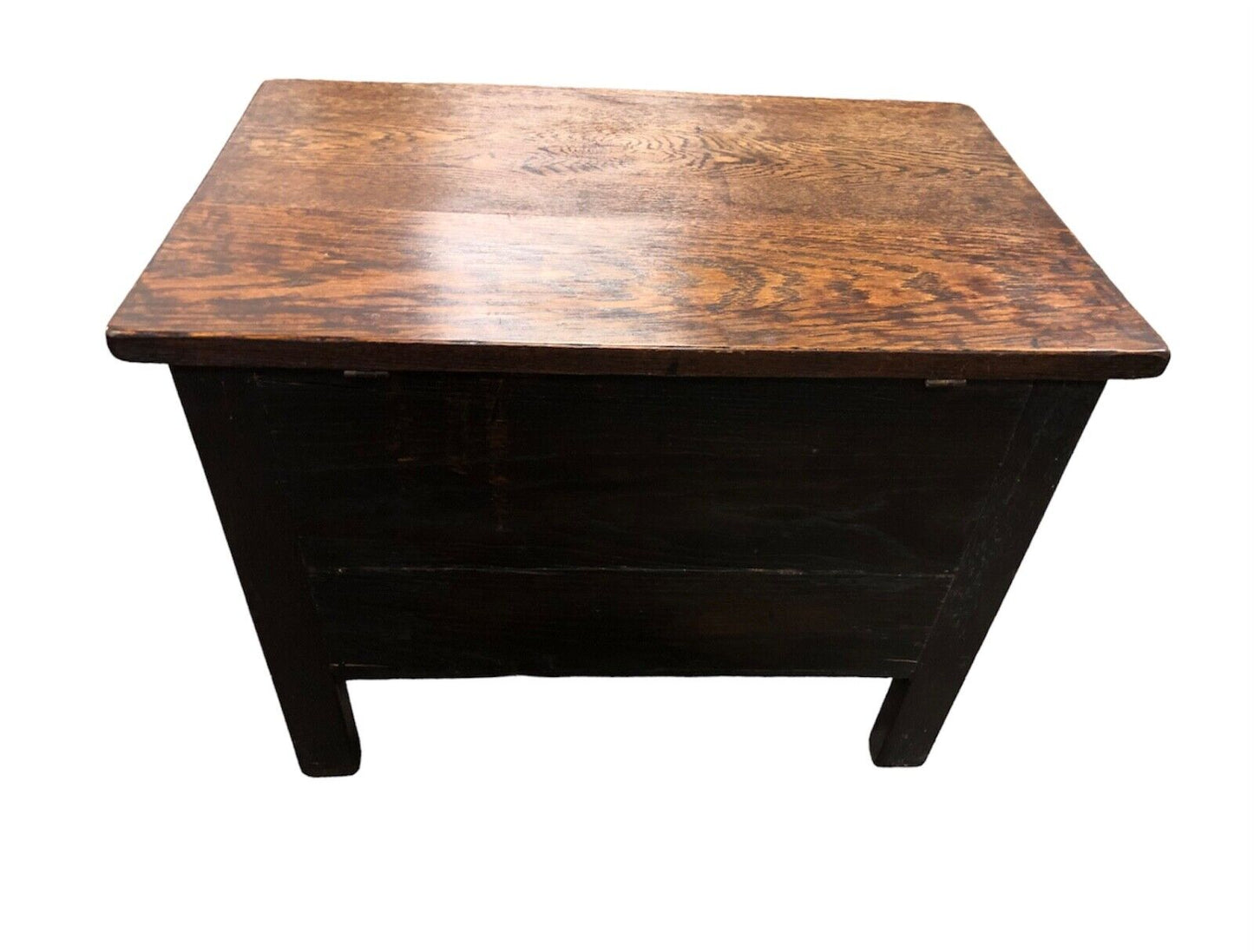 000891....Handsome Gothic Style Small Carved Oak Coffer / Storage Chest ( sold )