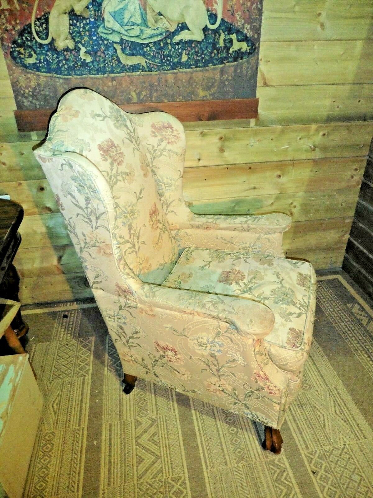 397.....Vintage Wing Armchair / Early 20th Century Wingback Chair