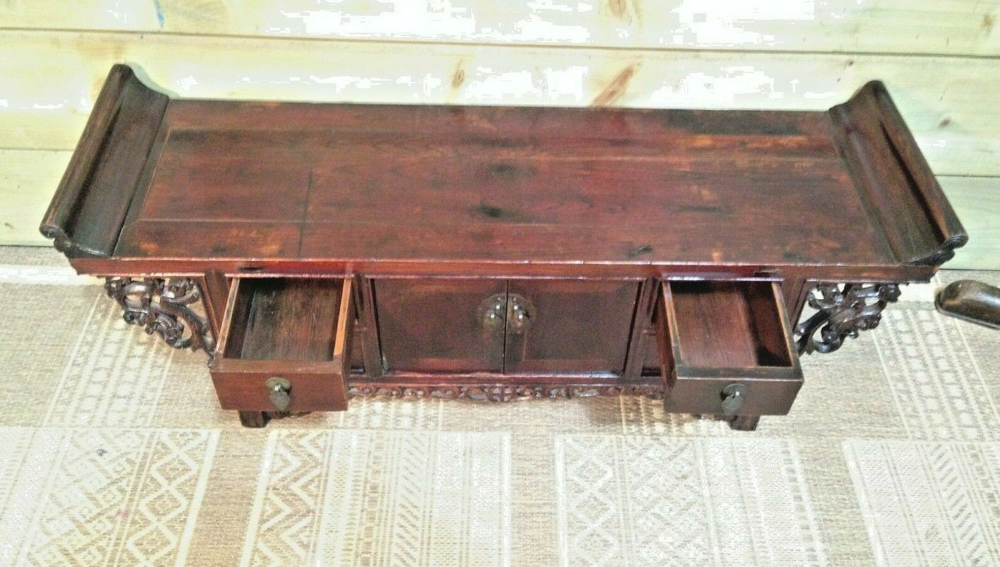 Gorgeous Small Oriental Altar Table.....Carved Oriental Stand