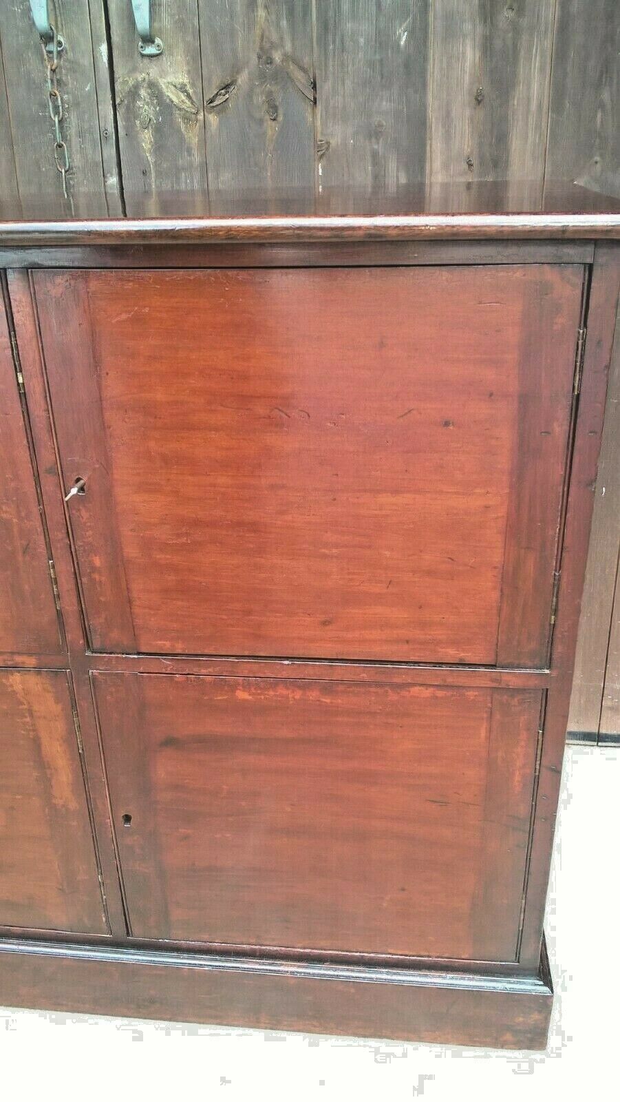 Antique Bank Of Cupboards Or Mahogany Lockers