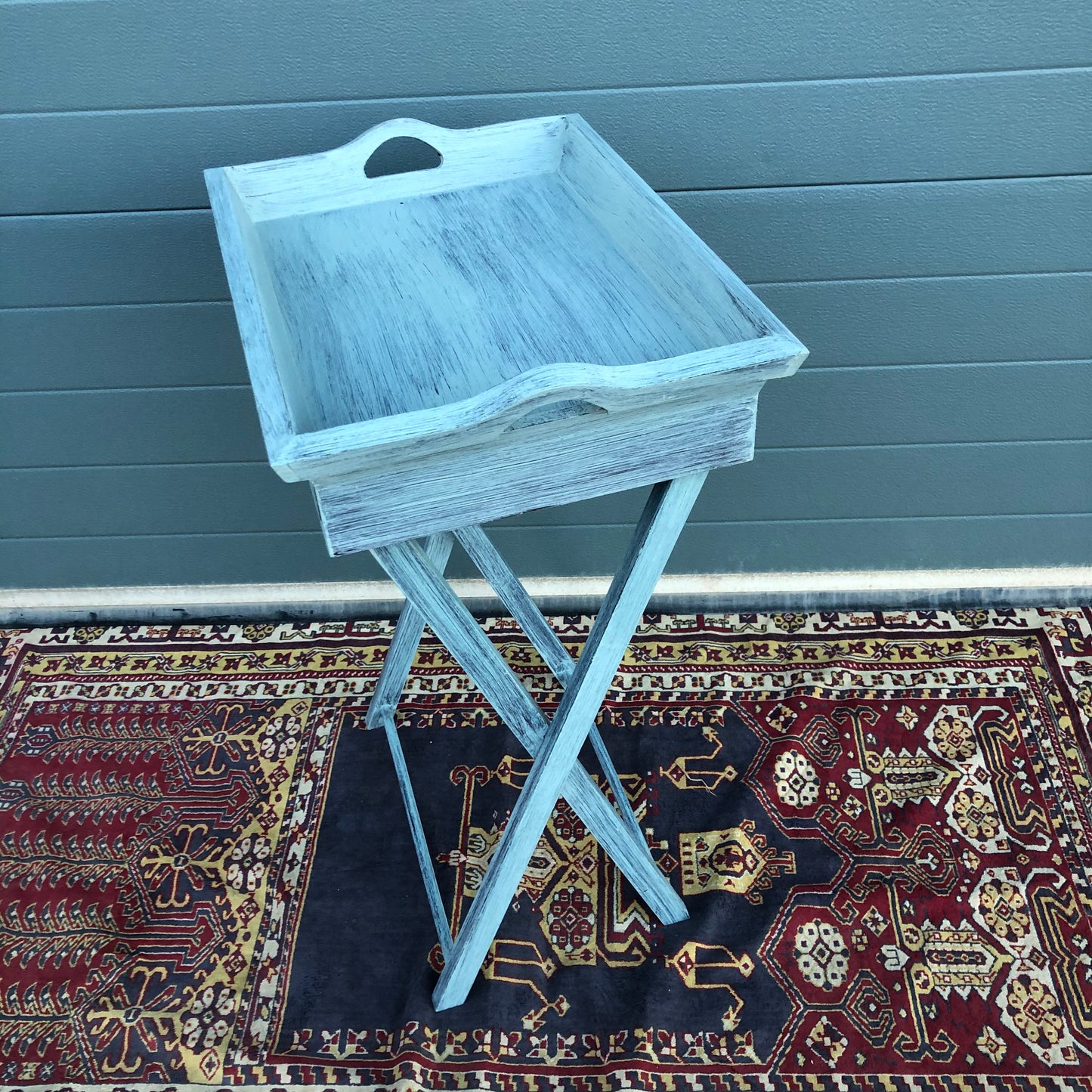 Vintage Butlers Tray On Stand / Shabby Chic Butlers Tray ( SOLD )
