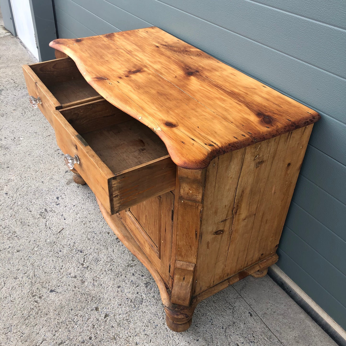 Antique Small Pine Sideboard / Stripped Pine Cupboard ( SOLD )