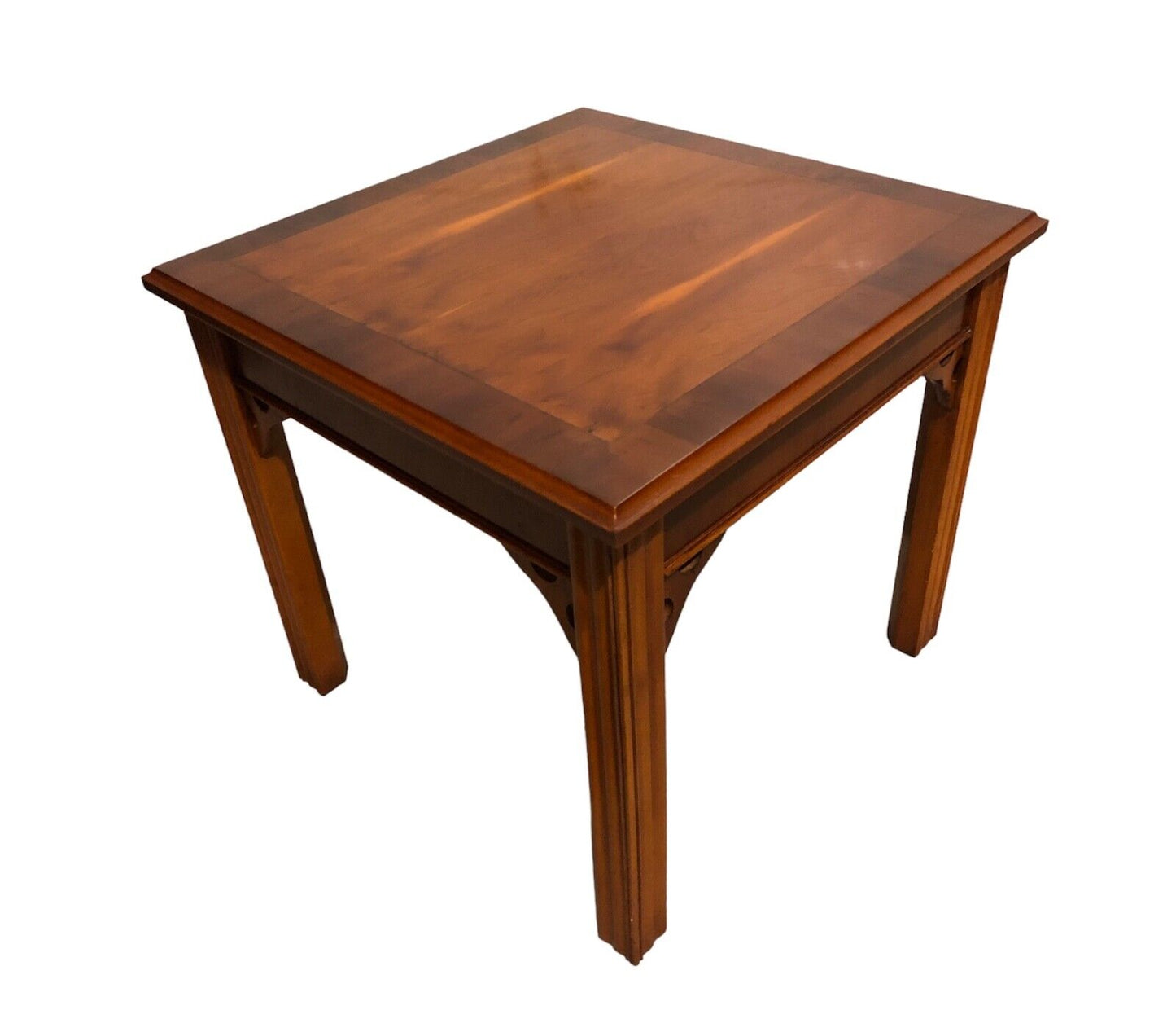 000872....Handsome Pair Of Vintage Yew End Tables / Coffee Tables ( sold )