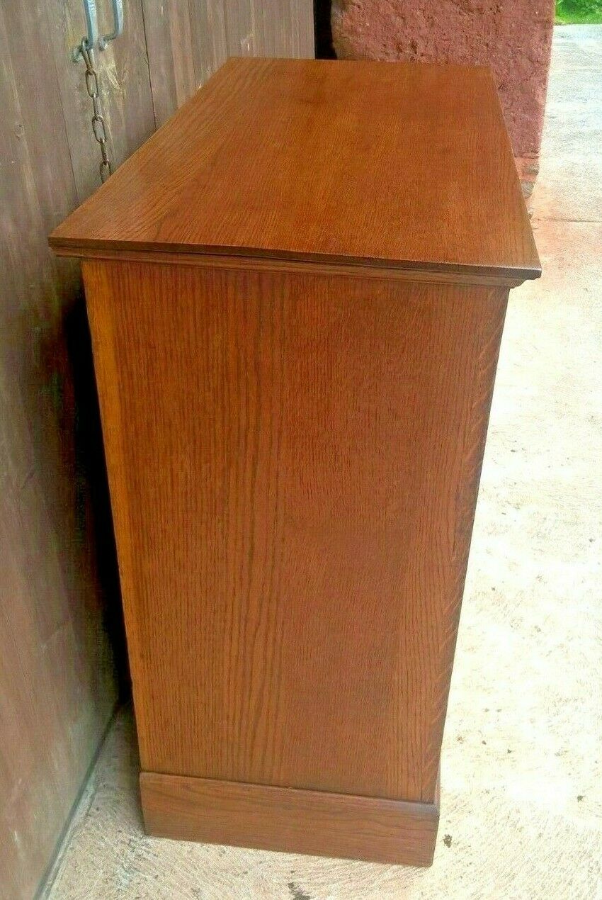 Handsome Arts And Crafts Oak Chest....Oak Chest Of Drawers