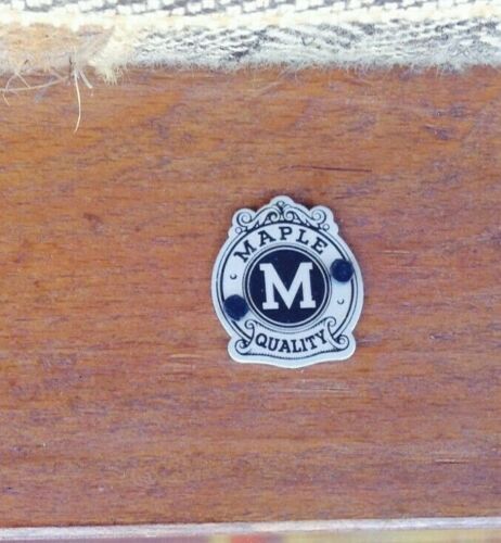 Vintage Stool By Maples / Carved Vintage Stool ( SOLD )