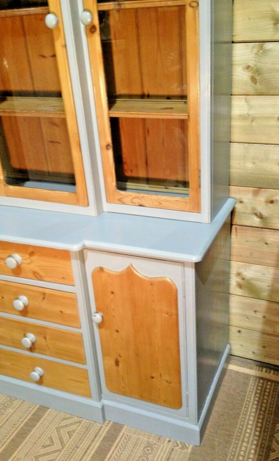 078.....Stunning Vintage Pine Dresser / Vintage Glazed Dresser ( sold )