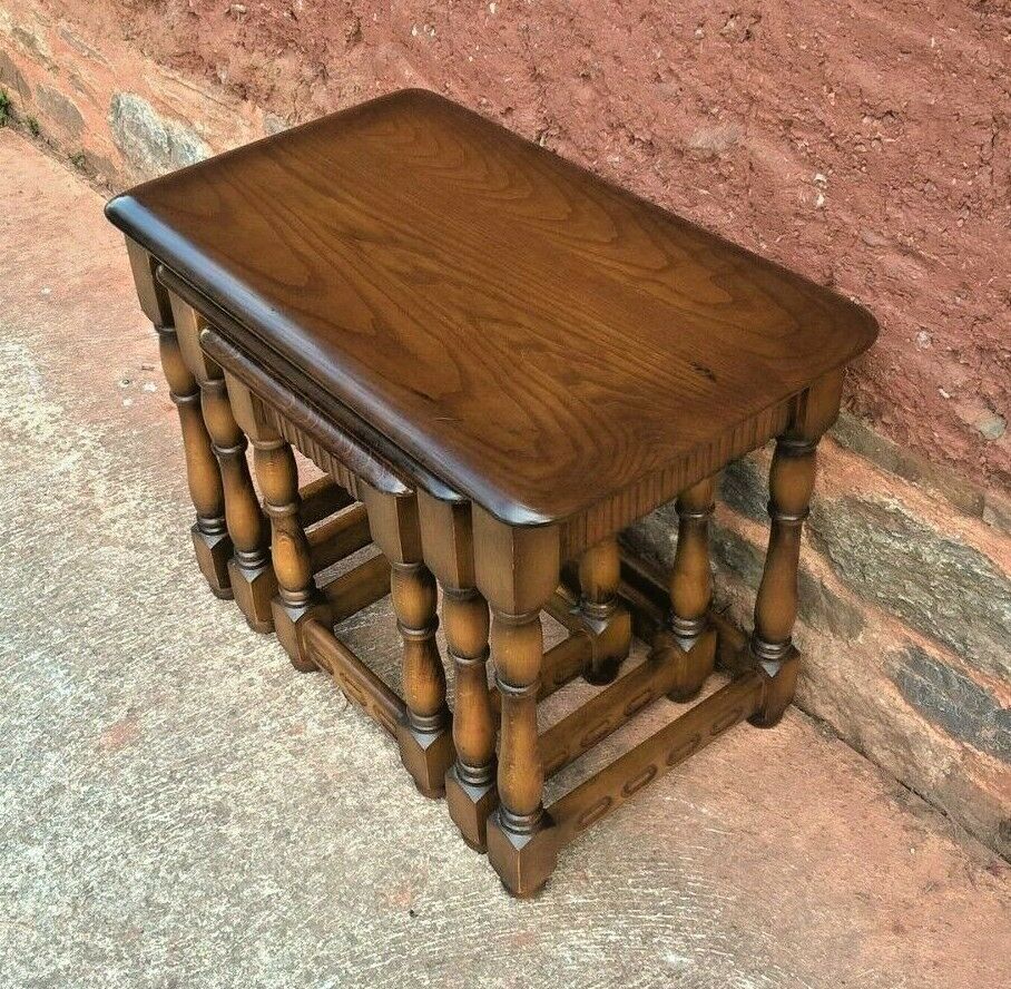 Nest Of Tables Made By Priory Furniture Vintage Nest Of Three Coffee Tables