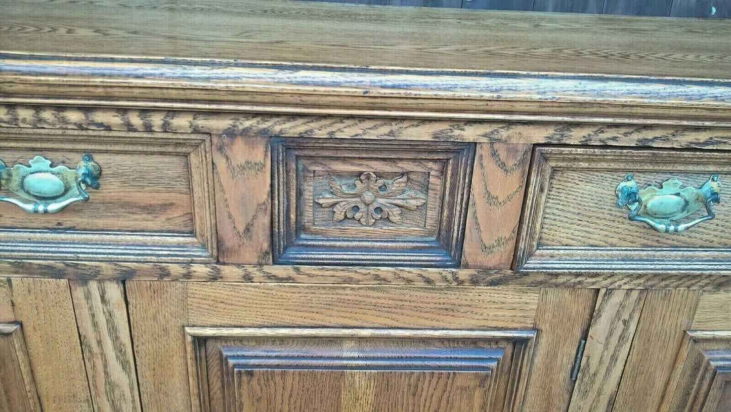 Art Nouveau Solid Oak Sideboard...Stripped Oak Sideboard